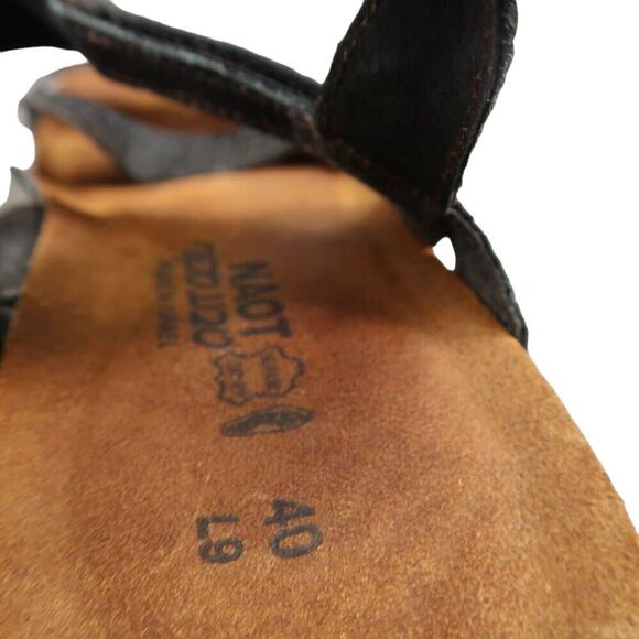 Naot Shoes Womens 40 Sandals Wedge Adjustable Leather Cork Fashion Comfort Kayla - Picture 13 of 15